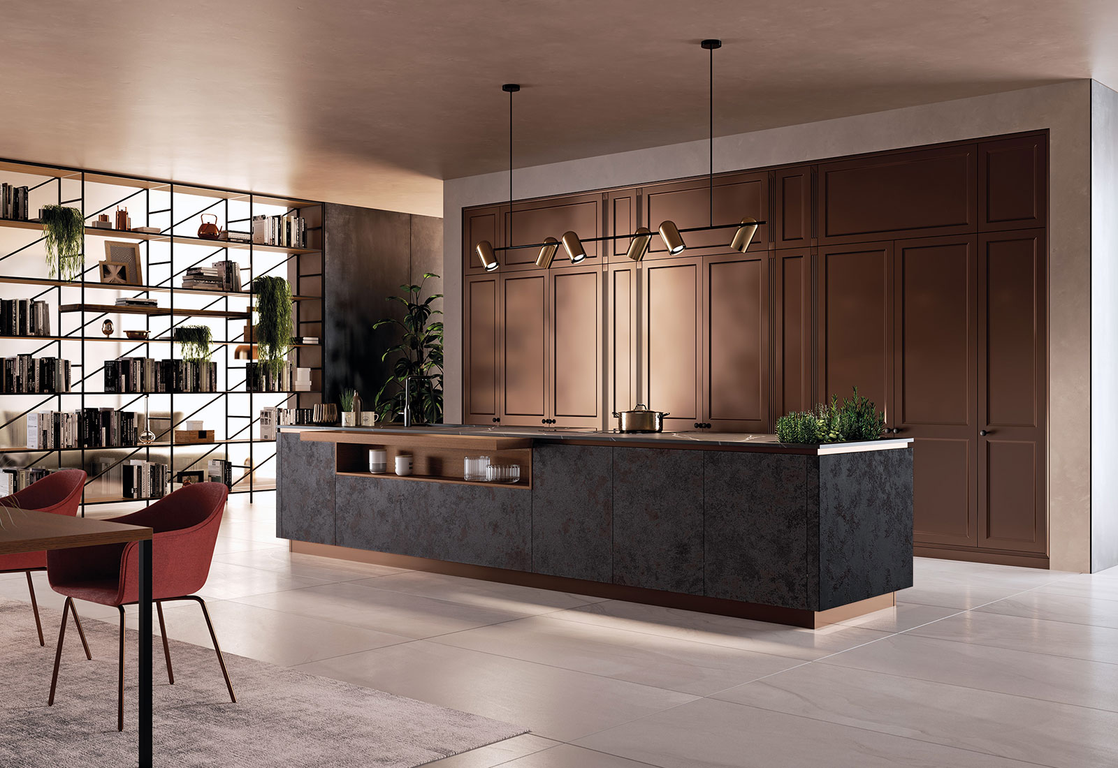 Luxury Modern Kitchen Design Idea Biefbi Brown Cabinets 